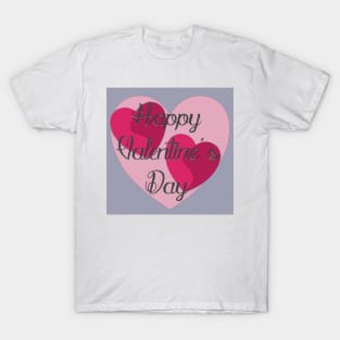 Happy Valentine's day greeting card with hearts background. T-Shirt